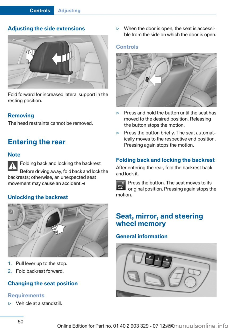 BMW 650I COUPE 2013 Workshop Manual 