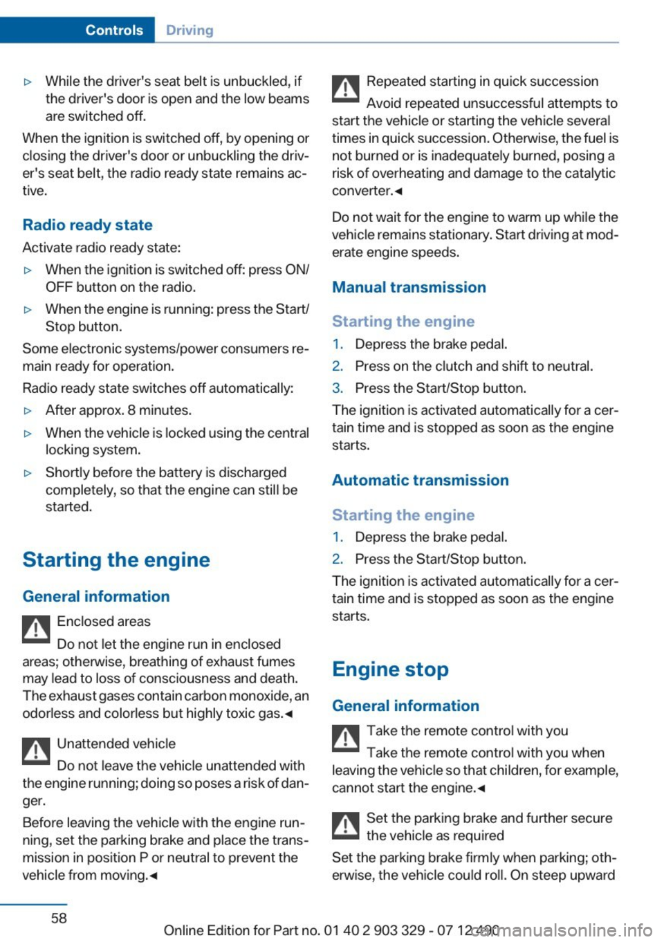 BMW 650I COUPE 2013 Workshop Manual 