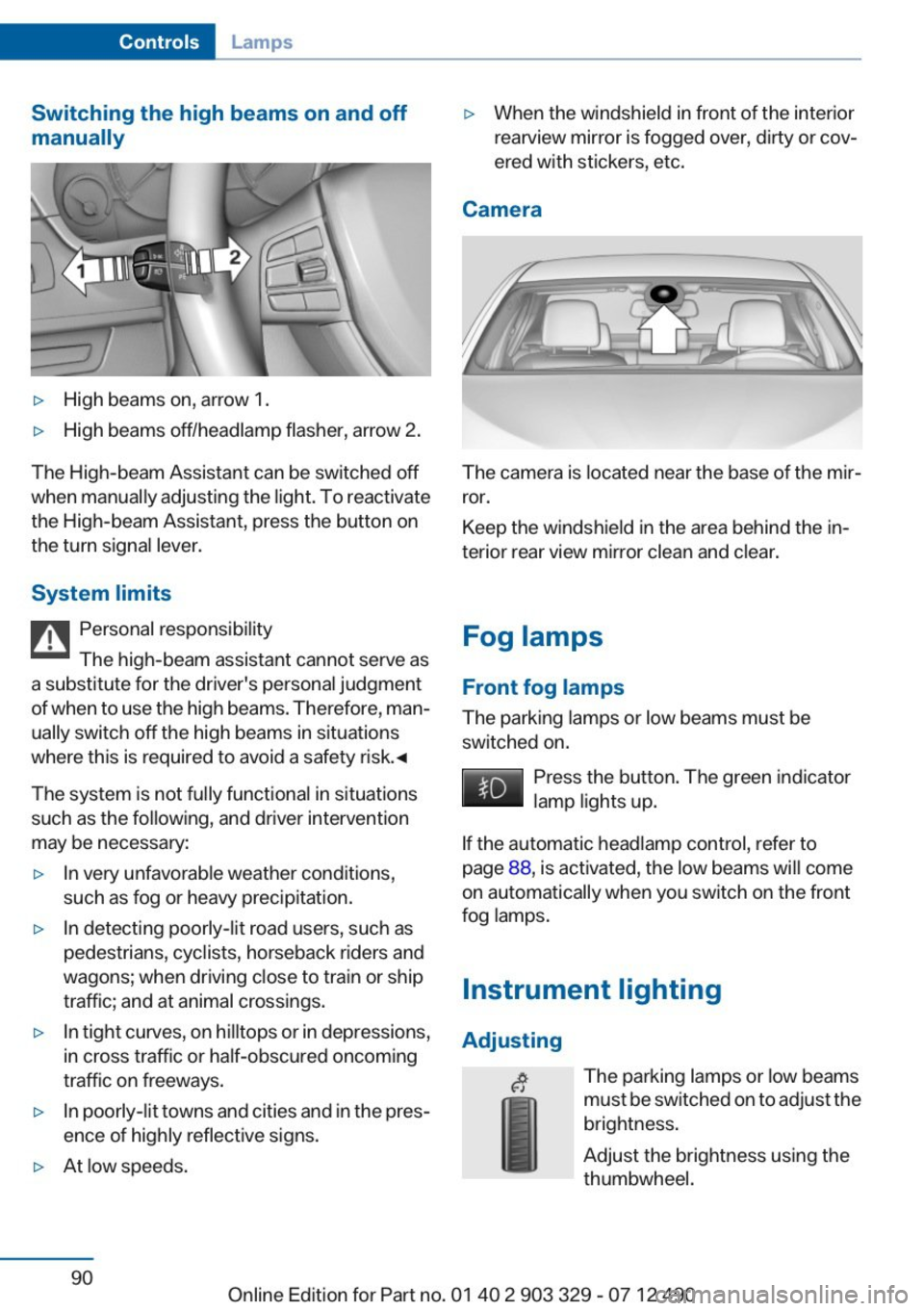 BMW 650I COUPE 2013  Owners Manual 
