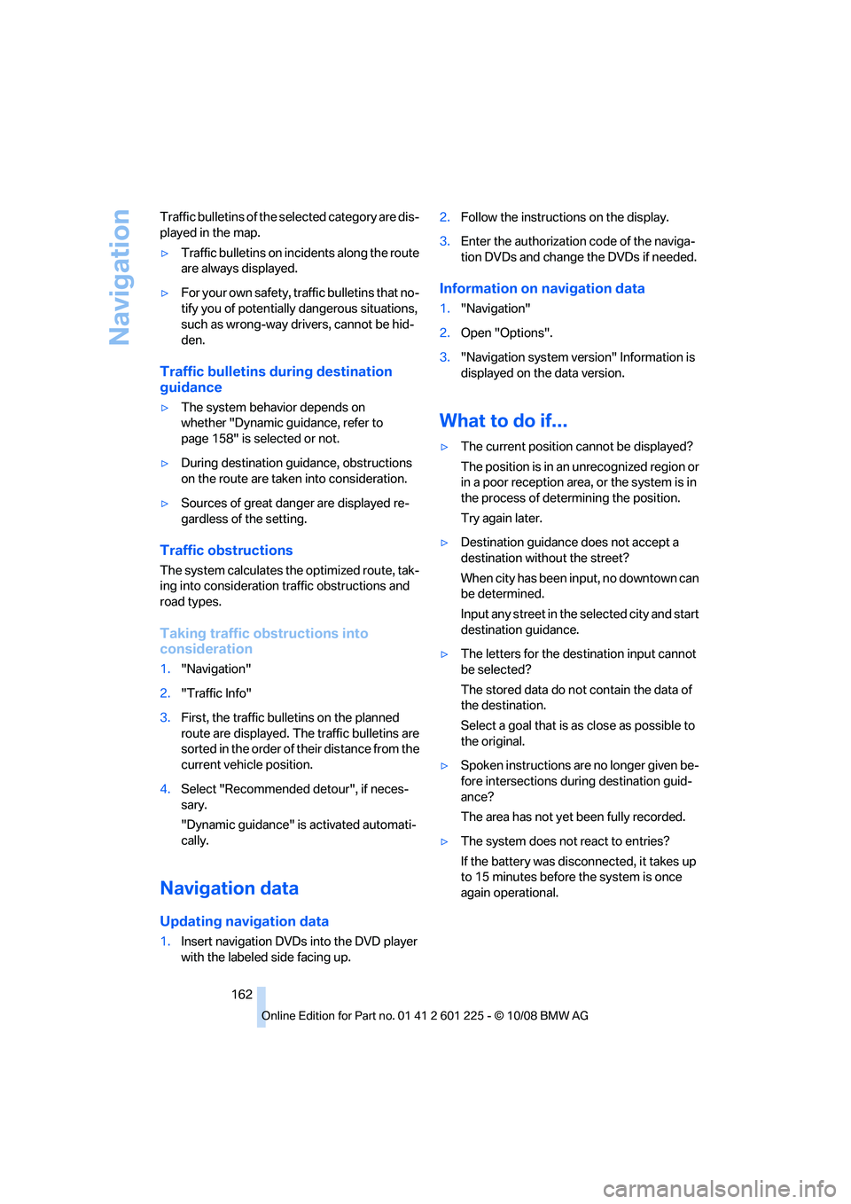 BMW 750LI 2009  Owners Manual �5�S�B�G�G�J�D��C�V�M�M�F�U�J�O�T��P�G��U�I�F��T�F�M�F�D�U�F�E��D�B�U�F�H�P�S�Z��B�S�F��E�J�Tj
�Q�M�B�Z�F�E��J�O��U�I�F��N�B�Q�
y�5�S�B�G�G�J�D��C�V�M�M�F�U�J�O�T��P�O��J�O�D�J�E�F�O�U