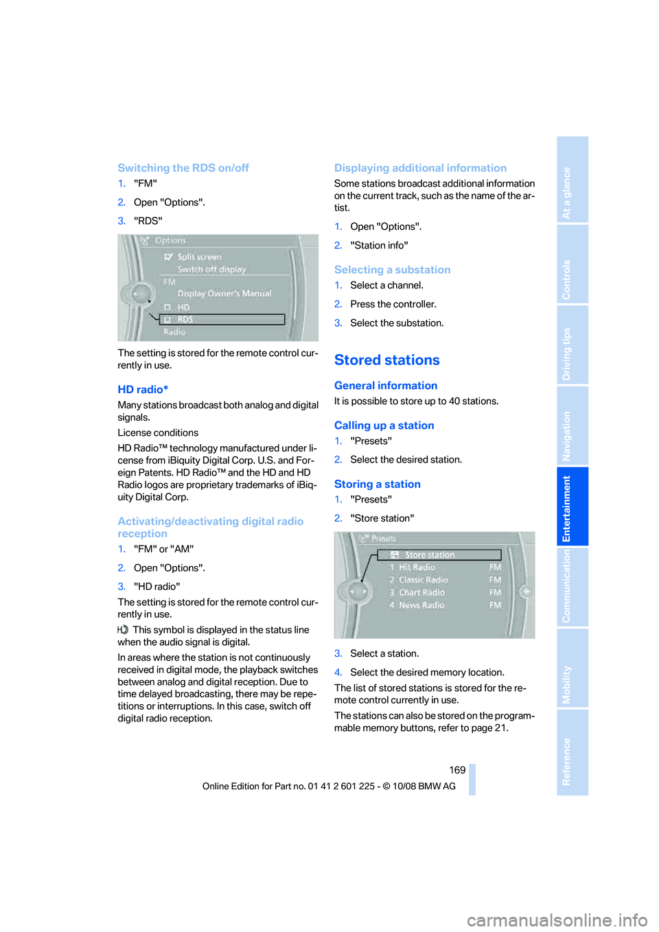 BMW 750LI 2009  Owners Manual �4�X�J�U�D�I�J�O�H��U�I�F��3�%�4��P�O��P�G�G
�����.�
�� �0�Q�F�O���0�Q�U�J�P�O�T��
�� ��3�%�4�
�5�I�F��T�F�U�U�J�O�H��J�T��T�U�P�S�F�E��G�P�S��U�I�F��S�F�N�P�U�F��D�P�O�U�S�P