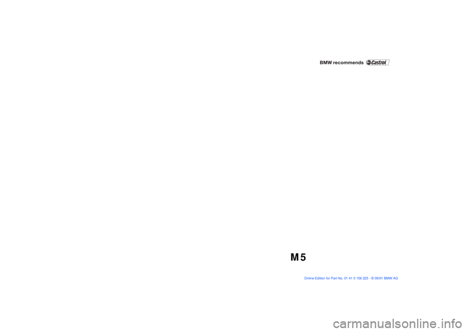 BMW M5 SEDAN 2002  Owners Manual  
M5 