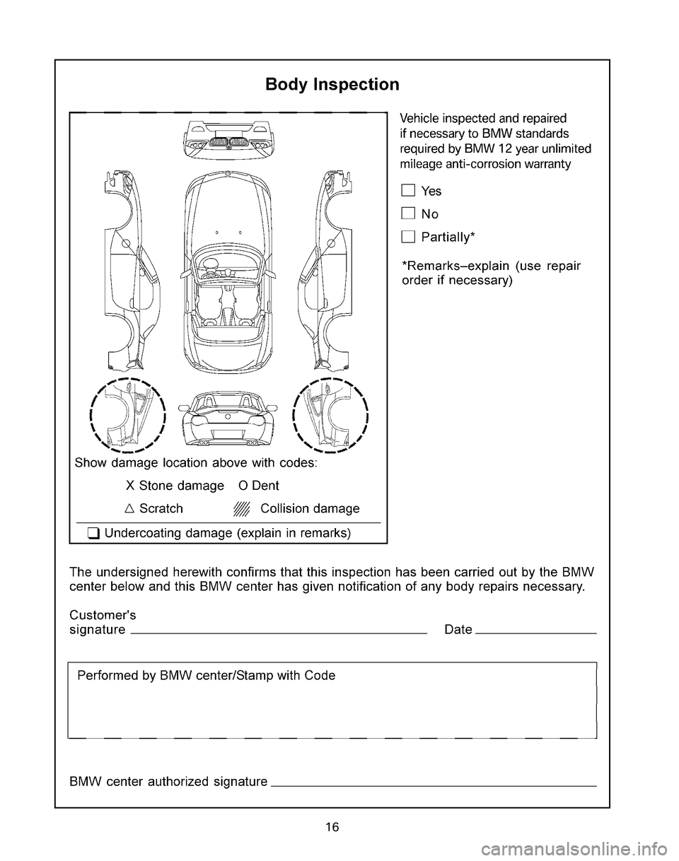 BMW Z4 M COUPE 2008 User Guide 16 