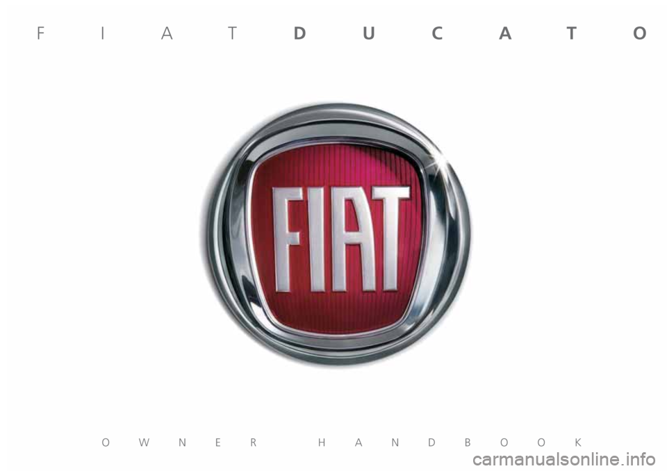 FIAT DUCATO 2019  Owner handbook (in English) 