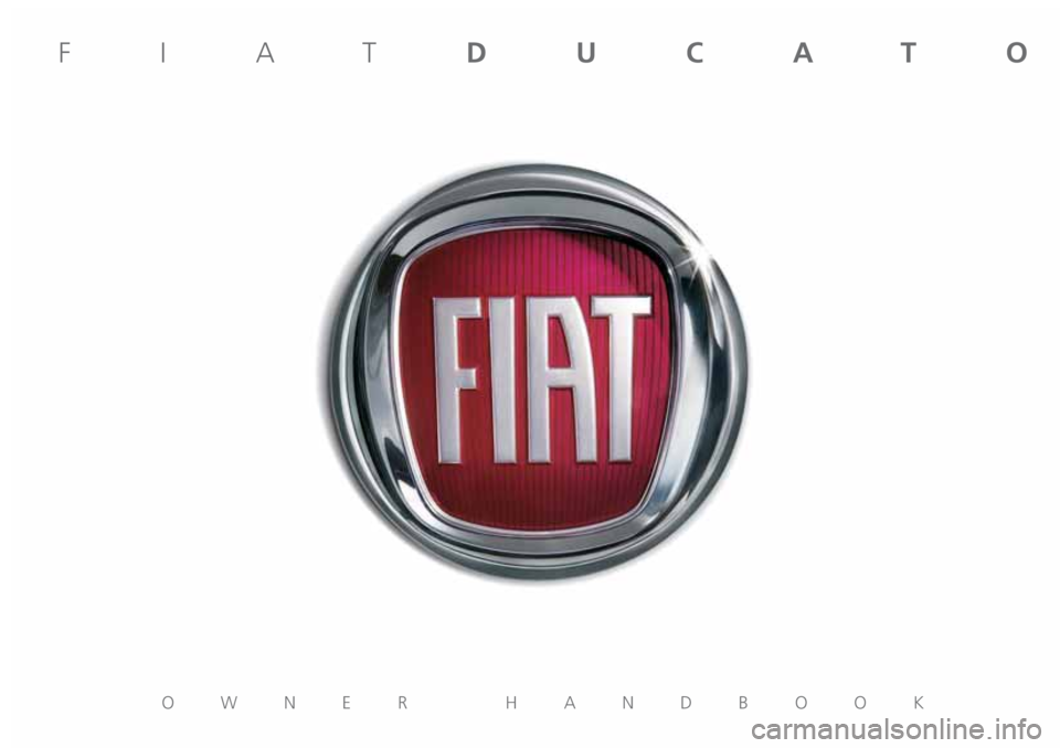 FIAT DUCATO 2019  Owner handbook (in English) OWNER HANDBOOK
FIATDUCATO  