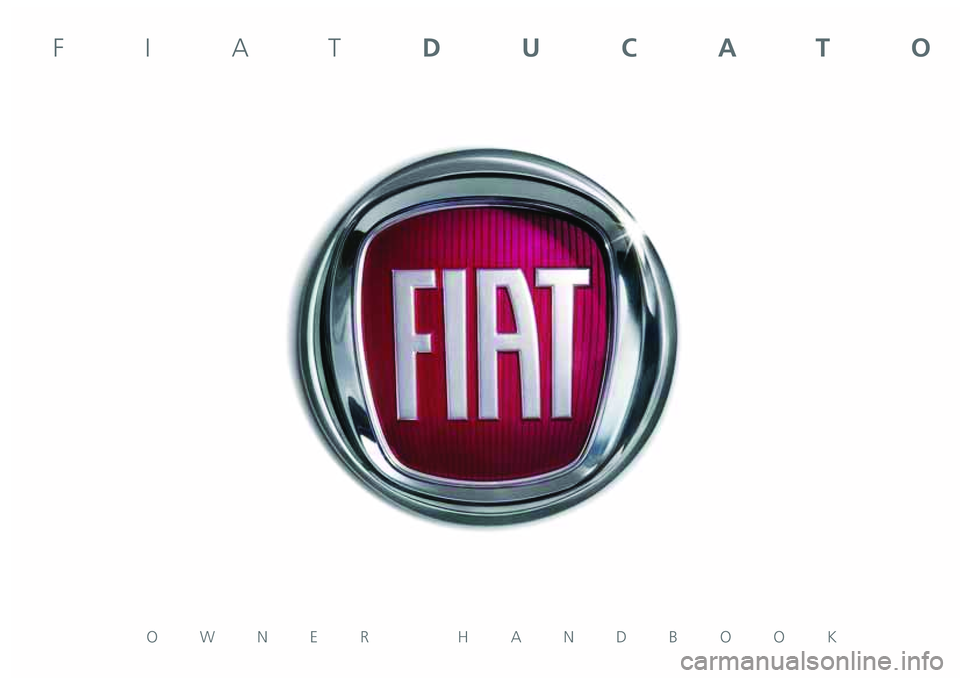 FIAT DUCATO 2020  Owner handbook (in English) 