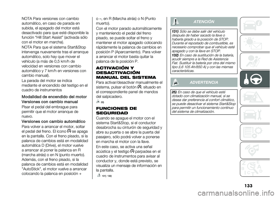 FIAT DUCATO 2020  Manual de Empleo y Cuidado (in Spanish) ����.�;�(�3 �5�	��	 ��������� ��� ��	�
���
�	����
������! �� ��	�� �� ��	��	��	 ��
������	�! �� �	��	��	�� ��� �
���� ����
����	����