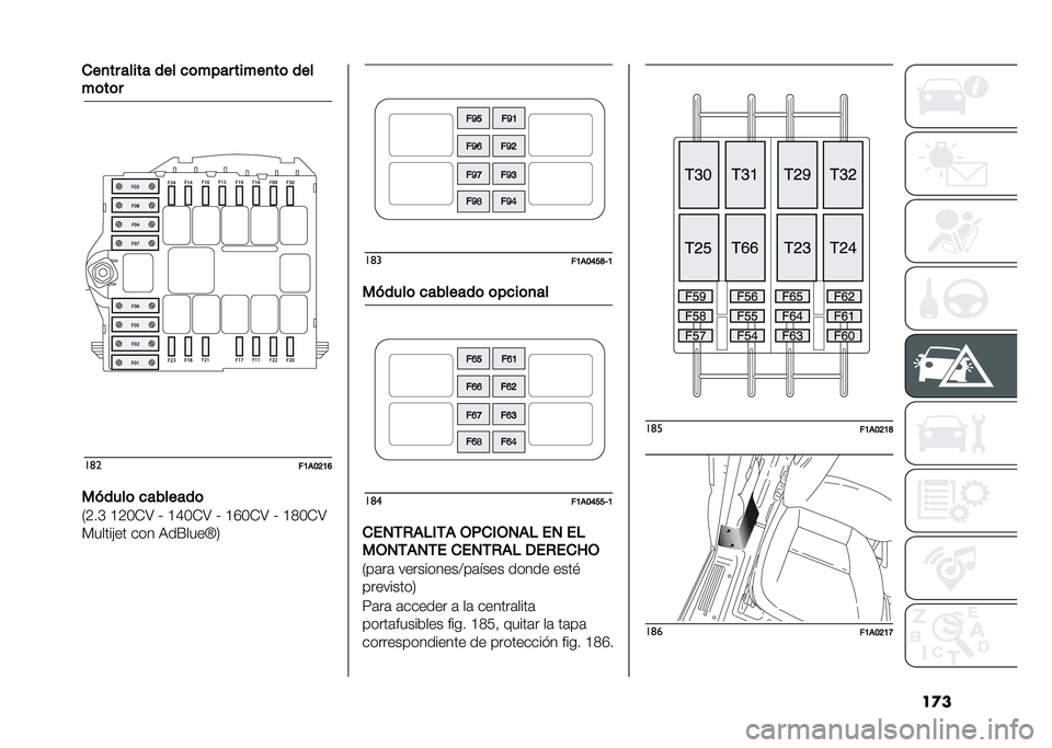 FIAT DUCATO 2020  Manual de Empleo y Cuidado (in Spanish) ����
��
�� ����� ��� ��	���� �����
��	 ���
��	��	�
��	�
��7��9�=�7�A
�� ����	 ��������	
�7�B��G �@�B�1�*�4 �O �@�C�1�*�4 �O �@�F�1�*�4 �O �@�=�1�*�4
� ��