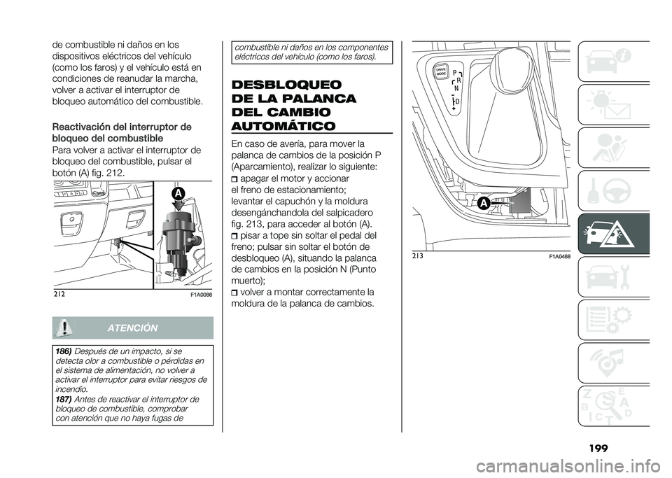 FIAT DUCATO 2020  Manual de Empleo y Cuidado (in Spanish) ����� ���
�������� �� ��	�2�� �� ���
������������ ���#������� ��� ��������
�7���
� ��� ��	����8 �
 �� �������� ���� ��