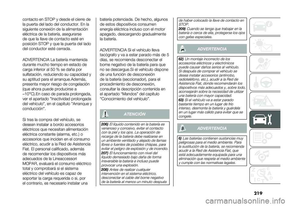 FIAT DUCATO 2020  Manual de Empleo y Cuidado (in Spanish) ��������	��� �� ��(�;�5 �
 ����� �� ������ ��
��	 ������	 ��� ��	�� ��� ���������� �� ��	
��������� �������"� �� ��	 �	���
