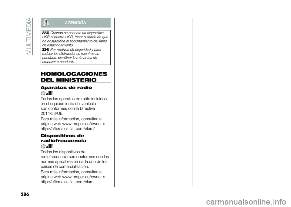 FIAT DUCATO 2020  Manual de Empleo y Cuidado (in Spanish) �� �9��(�<� ���<�3
��� �����	�
�
�
����
�*��	��� �� ������� �� �����������
�9��K �	� ������ �9��K�! ����� �����	�� �� ��� �� ���
