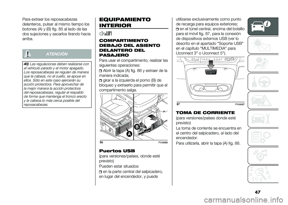 FIAT DUCATO 2020  Manual de Empleo y Cuidado (in Spanish) �	��5�	��	 �����	�� ��� ������	��	���%�	�
����	�������! �����	� �	� �
���
� ����
�� ���
������� �7�3�8 �
 �7�K�8 ���� �=�/ �	� ��	�� �� �