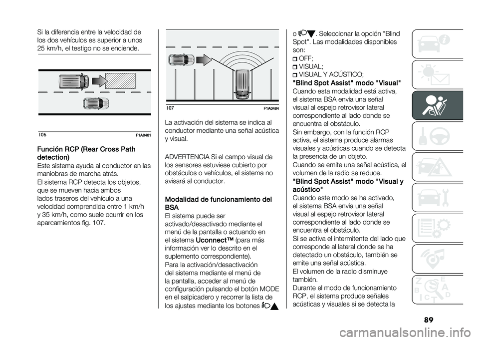 FIAT DUCATO 2020  Manual de Empleo y Cuidado (in Spanish) ���� ��	 ����������	 ����� ��	 ��������	� ��
��� ��� ��������� �� �������� �	 ����
�B�/ �P�
�:��! �� ������� �� �� ������