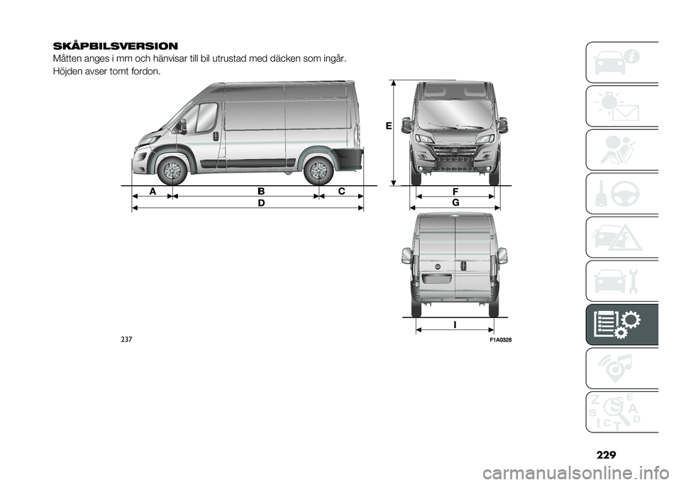 FIAT DUCATO 2020  Drift- och underhållshandbok (in Swedish) ���
�����������
���	�
���	�	�� ����� � �� ��
� �������� �	��� ��� �
�	��
��	�� ��� ���
��� ��� ������
�9�� ��� ����� �	���	 