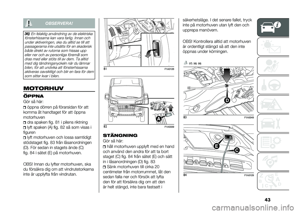 FIAT DUCATO 2021  Drift- och underhållshandbok (in Swedish) �	������	�
��	��
�
���$� ������	�� ���������� �� �� �����	�����
�����	���������� ��� ���� ������� �#���� ��
� �
���� ��