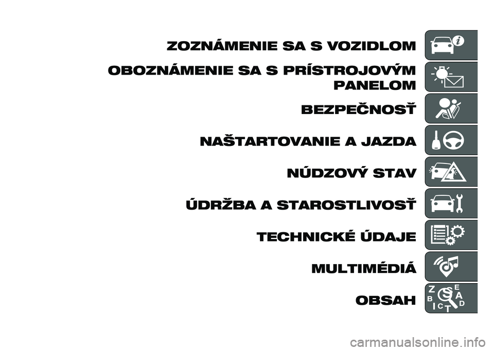 FIAT DUCATO 2021  Návod na použitie a údržbu (in Slovakian) ���������� �� � ��������
����������� �� � �	�
����
������ �	������
����	������
������
������� � ����� ������� ���