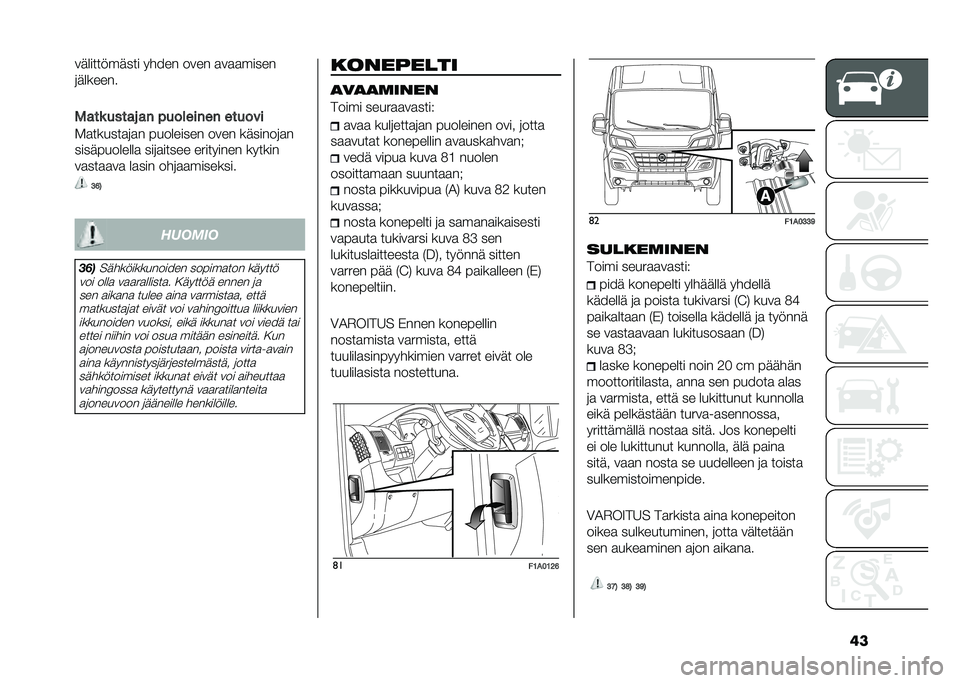 FIAT DUCATO 2020  Käyttö- ja huolto-ohjekirja (in in Finnish) �	������������� ����� ���� �
��
�
�����
�	�������
�
���	 ����� �� �$�������� ������
��
������
�	�
� ��������� ���� ����