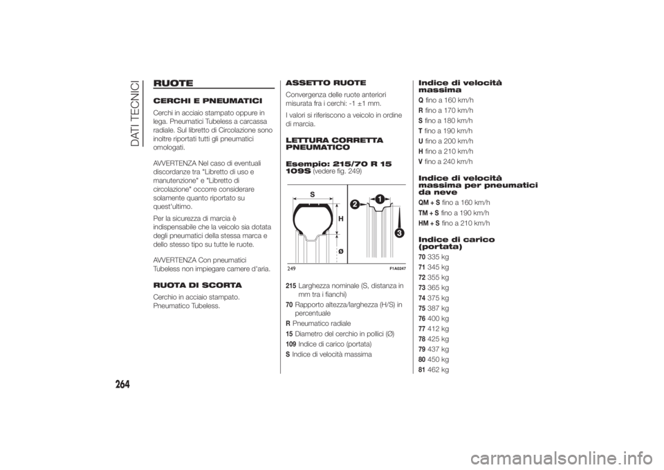 FIAT DUCATO 2014  Libretto Uso Manutenzione (in Italian) RUOTECERCHI E PNEUMATICI
Cerchi in acciaio stampato oppure in
lega. Pneumatici Tubeless a carcassa
radiale. Sul libretto di Circolazione sono
inoltre riportati tutti gli pneumatici
omologati.
AVVERTEN