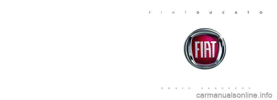 FIAT DUCATO 2016  Owner handbook (in English) 