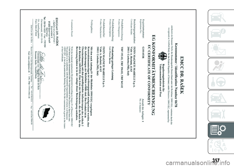 FIAT DUCATO 2016 Owner handbook (in English) 357 FIAT DUCATO 2016 Owner handbook (in English) 357