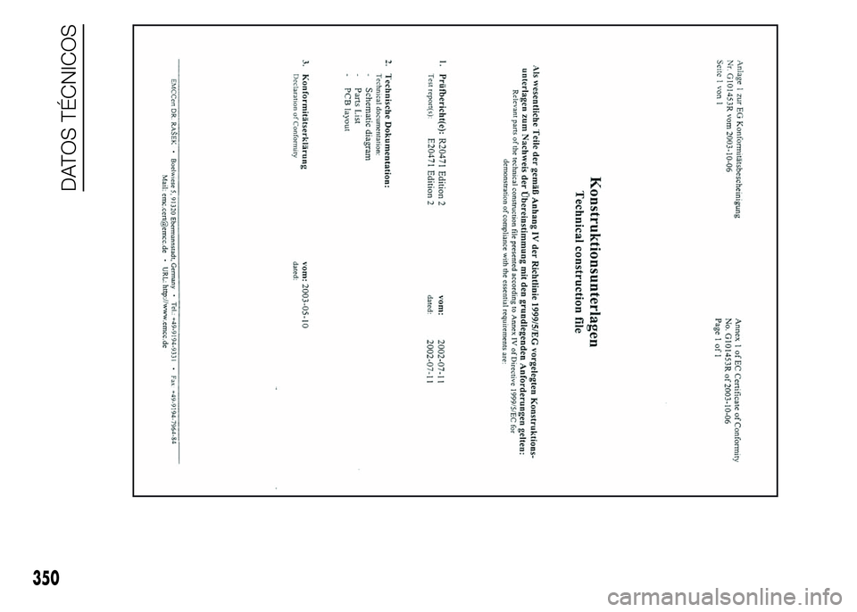 FIAT DUCATO 2015  Manual de Empleo y Cuidado (in Spanish) 350
DATOS TÉCNICOS 