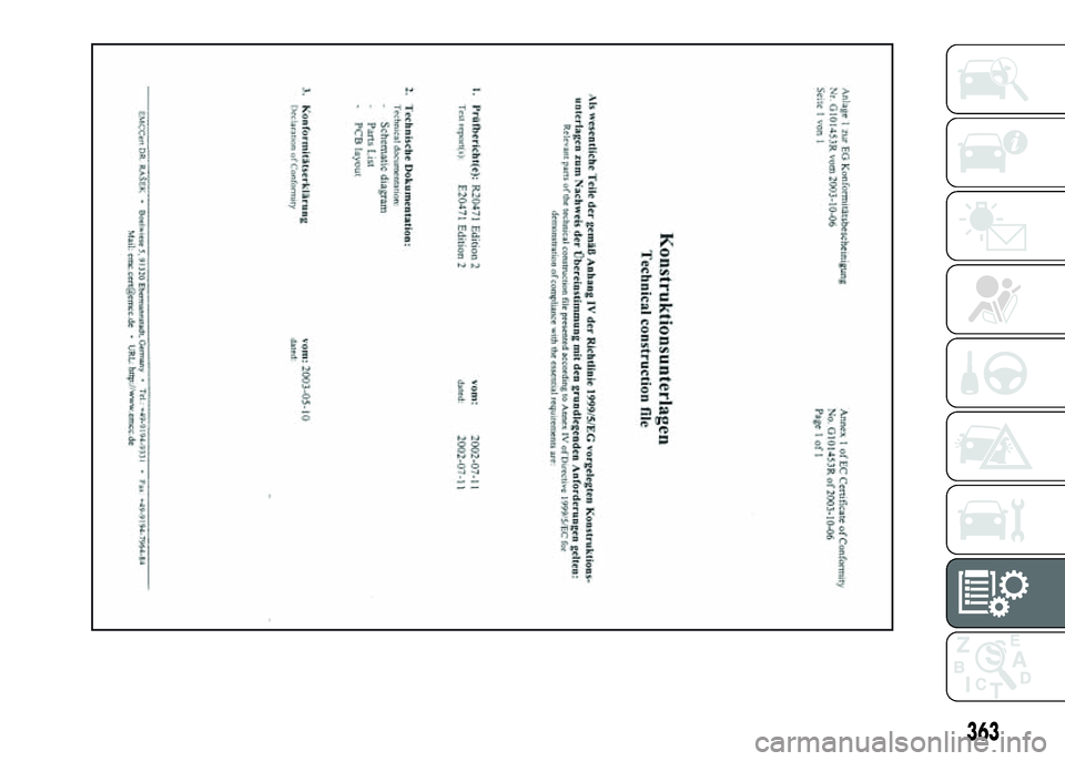 FIAT DUCATO 2016 Instructieboek (in Dutch) 363 FIAT DUCATO 2016 Instructieboek (in Dutch) 363