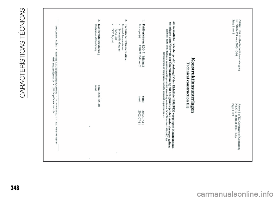 FIAT DUCATO 2015  Manual de Uso e Manutenção (in Portuguese) 348
CARACTERÍSTICAS TÉCNICAS 
