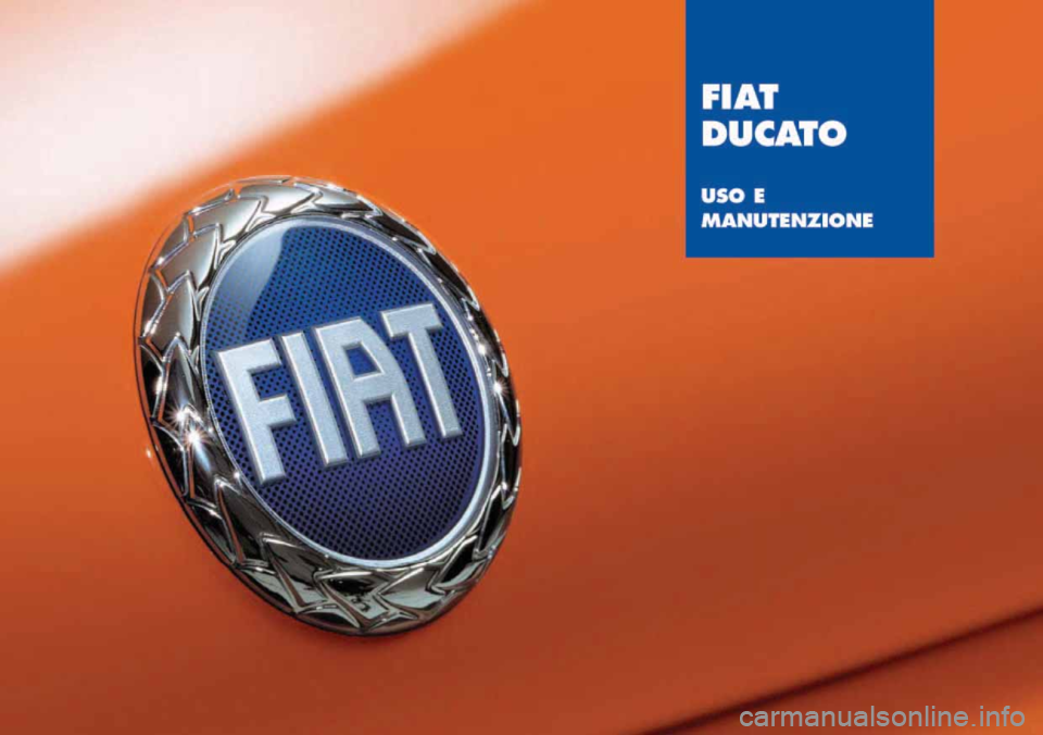 FIAT DUCATO 2007  Libretto Uso Manutenzione (in Italian) 