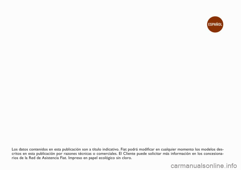 FIAT DUCATO 2006  Manual de Empleo y Cuidado (in Spanish) 
