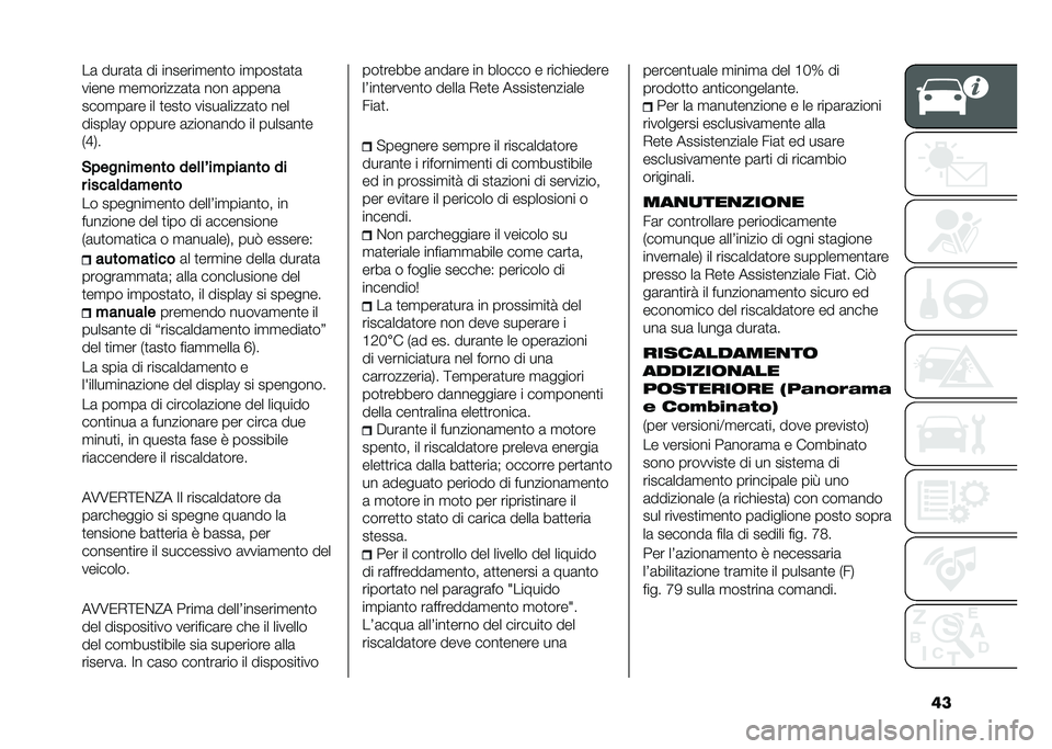 FIAT DUCATO BASE CAMPER 2020  Libretto Uso Manutenzione (in Italian) �	���	 ����	�
�	 �� �������
���
� ��
����
�	�
�	
����� �
��
������	�
�	 ��� �	�����	
����
��	�� �� �
���
� �����	�����	�
� ���
������	