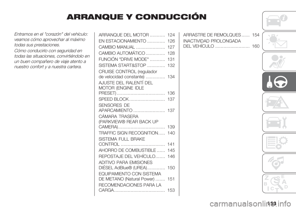 FIAT DUCATO BASE CAMPER 2019  Manual de Empleo y Cuidado (in Spanish) ���
’&&’/3%" 4 #(/-%##*5/
F4’.()*+ "4 "$ m&*.(DA4m /"$ :"1=&3$*U
:"()*+ &A)* (0.*:"&1(. ($ );<%)*
’*/(+ +3+ 0."+’(&%*4"+
7
IA)* &*4/3&%.$* &*4 +"-3
