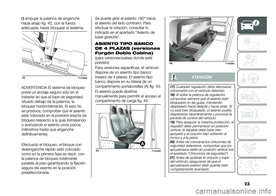 FIAT DUCATO BASE CAMPER 2020  Manual de Empleo y Cuidado (in Spanish) ����
���)�	� ��	 ��	��	���	 �� ����	����
��	���	 �	��	�)� ���� �C�B�! ��� ��	 �����%�	
�	�����	��	�! ��	���	 �������	� �� ������
�	� ��
�