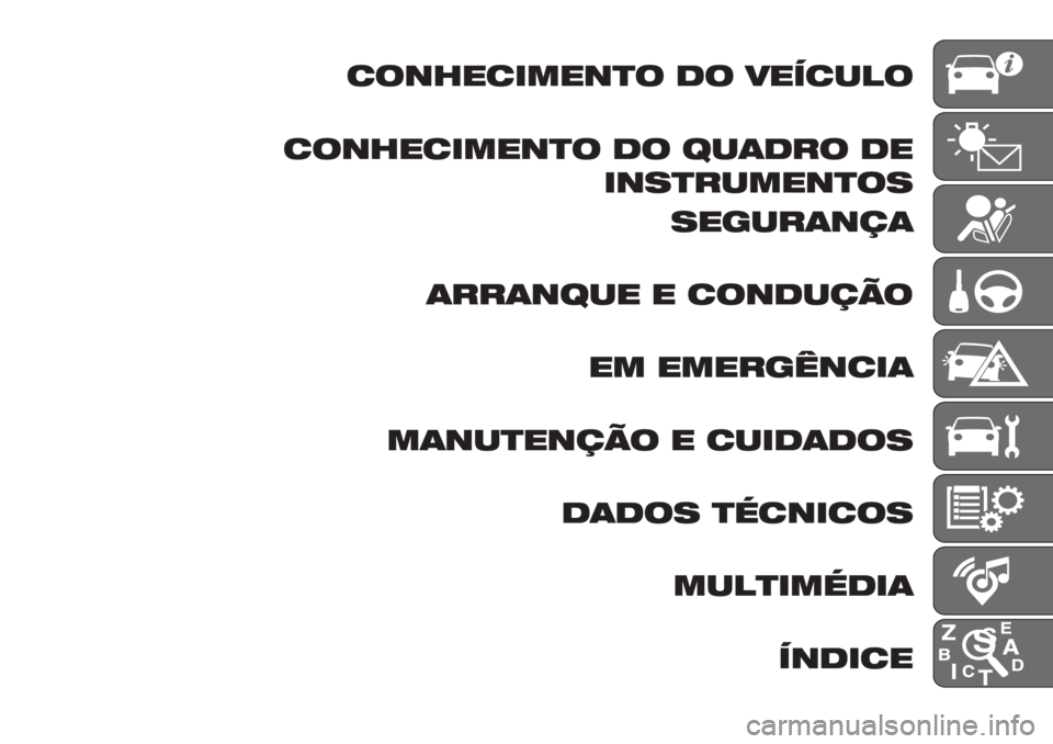 FIAT DUCATO BASE CAMPER 2019  Manual de Uso e Manutenção (in Portuguese) 2$+3"2&*"+)$ 1$ 4"52-!$
2$+3"2&*"+)$ 1$ 6-(1#$ 1"
&+7)#-*"+)$7
7"’-#(+/(
(##(+6-" " 2$+1-/0$
"* "*"#’8+2&(
*(+-)"+/0$ " 2-&1(1$7
1(1$7 )