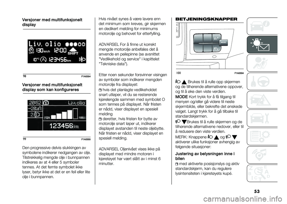 FIAT DUCATO BASE CAMPER 2020  Drift- og vedlikeholdshåndbok (in Norwegian) �
��
�	
��8��:�?�@�<
�-�� �� ��	�� �"��
 �"�����!��	� �� ��	���
�
���$���# ���" � ��	 � ��	�!���� �� �� �
�

��8��:�?�@�@
��
� ������
�����
 �
�
�