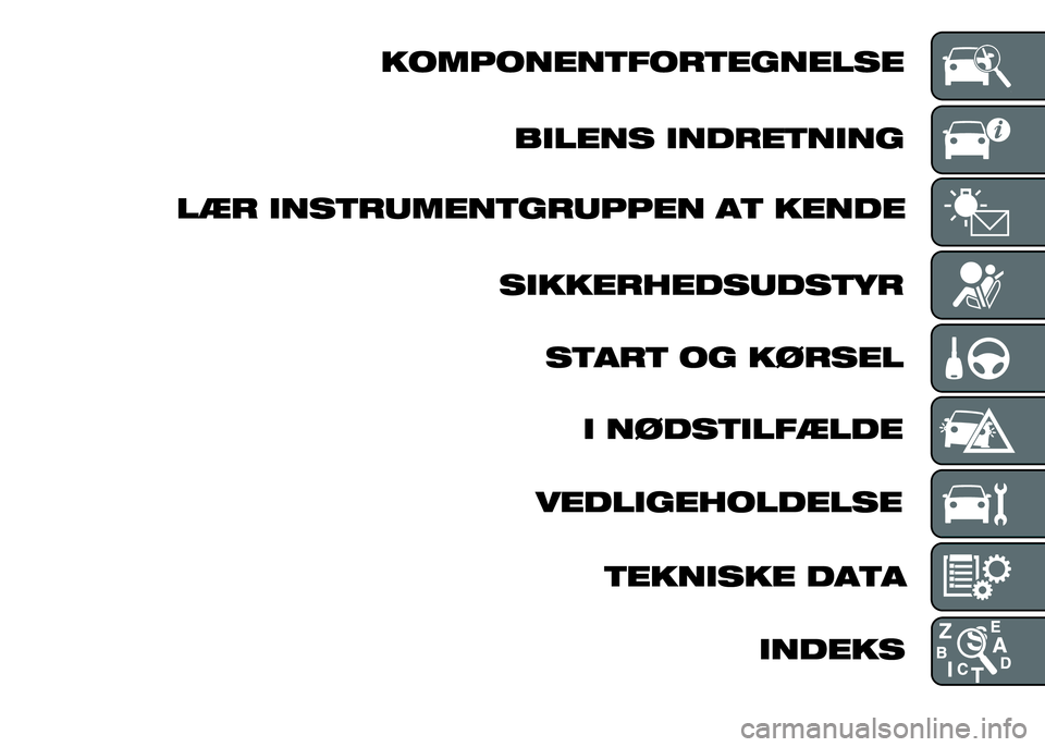 FIAT DUCATO BASE CAMPER 2015  Brugs- og vedligeholdelsesvejledning (in Danish) 