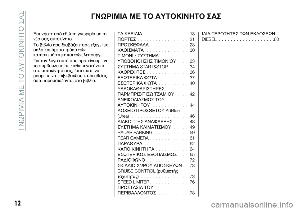 FIAT TALENTO 2018 ΒΙΒΛΙΟ ΧΡΗΣΗΣ ΚΑΙ ΣΥΝΤΗΡΗΣΗΣ (in Greek) ΓΝΩΡΙΜΙΑ ΜΕ ΤΟ ΑΥΤΟΚΙΝΗΤΟ ΣΑΣ
Ξεκινήστε από εδώτη γνωριμίαμετο
νέο σας αυτοκίνητο.
Το βιβλίοπου διαβάζετε σα FIAT TALENTO 2018 ΒΙΒΛΙΟ ΧΡΗΣΗΣ ΚΑΙ ΣΥΝΤΗΡΗΣΗΣ (in Greek) ΓΝΩΡΙΜΙΑ ΜΕ ΤΟ ΑΥΤΟΚΙΝΗΤΟ ΣΑΣ
Ξεκινήστε από εδώτη γνωριμίαμετο
νέο σας αυτοκίνητο.
Το βιβλίοπου διαβάζετε σα
