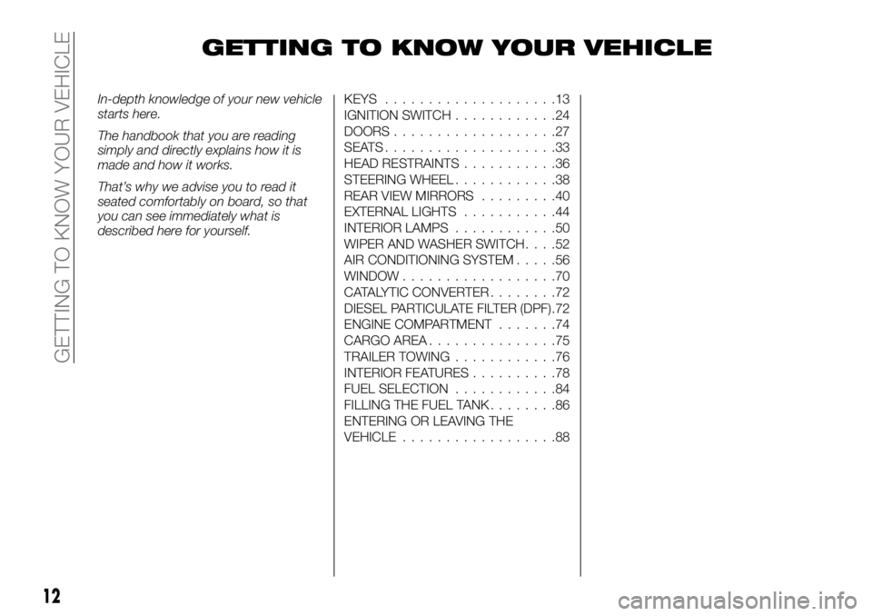 FIAT FULLBACK 2017  Owner handbook (in English) GETTING TO KNOW YOUR VEHICLE
In-depth knowledge of your new vehicle
starts here.
The handbook that you are reading
simply and directly explains how it is
made and how it works.
That’s why we advise 