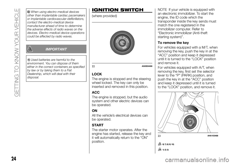 FIAT FULLBACK 2017 Owner handbook (in English) 5)When using electro-medical devices
other than implantable cardiac pacemakers
or implantable cardiovascular-defibrillators,
contact the electro-medical device
manufacturer ahead of time to determine
FIAT FULLBACK 2017 Owner handbook (in English) 5)When using electro-medical devices
other than implantable cardiac pacemakers
or implantable cardiovascular-defibrillators,
contact the electro-medical device
manufacturer ahead of time to determine