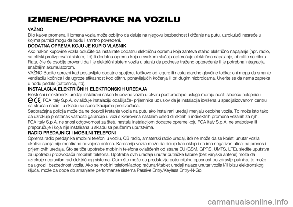 FIAT FULLBACK 2021 Knjižica za upotrebu i održavanje (in Serbian) &13-/-4!(!)"’0- /" ’(1&$,
PPI[Q/
\%,( 4&4)& 71(’"8& %,% %*’"8& )(*%,& ’(?" (*0%,-8( 9& 9",.-" 8& 8-":(). 0"*0"98(#$ % 91?&8-" 8& 7.$.> .*1(4.-.;% FIAT FULLBACK 2021 Knjižica za upotrebu i održavanje (in Serbian) &13-/-4!(!)"’0- /" ’(1&$,
PPI[Q/
\%,( 4&4)& 71(’"8& %,% %*’"8& )(*%,& ’(?" (*0%,-8( 9& 9",.-" 8& 8-":(). 0"*0"98(#$ % 91?&8-" 8& 7.$.> .*1(4.-.;%
