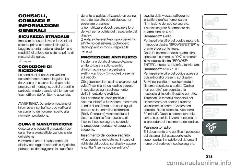 FIAT DOBLO COMBI 2020  Libretto Uso Manutenzione (in Italian) �����	�
������H
��	���
�� �
��
��	������	�
�
���
�����
����
����� ��������
�:�
��	��	�� �	� ���	�� �� ��	��� �������� ���
���