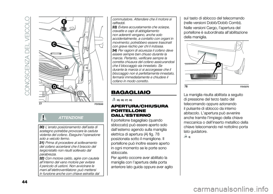 FIAT DOBLO COMBI 2020  Libretto Uso Manutenzione (in Italian) ���,�%�,�"��0�%�@����0���6�0�:��,��,
�� ��
��;�,�;�;�=�D ����������
���

��4����	�
� ���������	�
���
� �����4�	��
�	 ��
����
���� ���
����