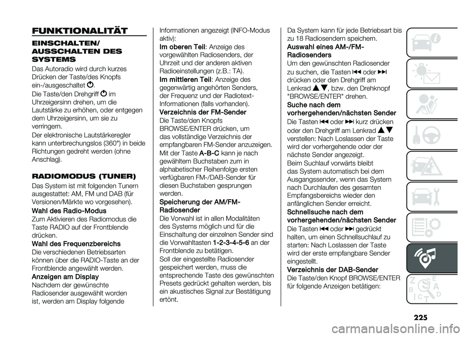 FIAT DOBLO COMBI 2019  Betriebsanleitung (in German) ���
����������
���=�
��������
����/
��������
��� ���
�������
���
 ��������� �&��� ���� � �����	�
���� ��	� ��	� �#��
��	�B�