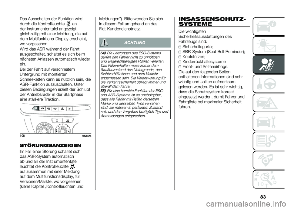 FIAT DOBLO COMBI 2019  Betriebsanleitung (in German) ��
���
 ���
�
� �����	� ��	� �������� �&���
���� � ���	 �/���������	�� ���	
��
��	� �
��
�����	���	�����	� ����	��	����
���	�� ���