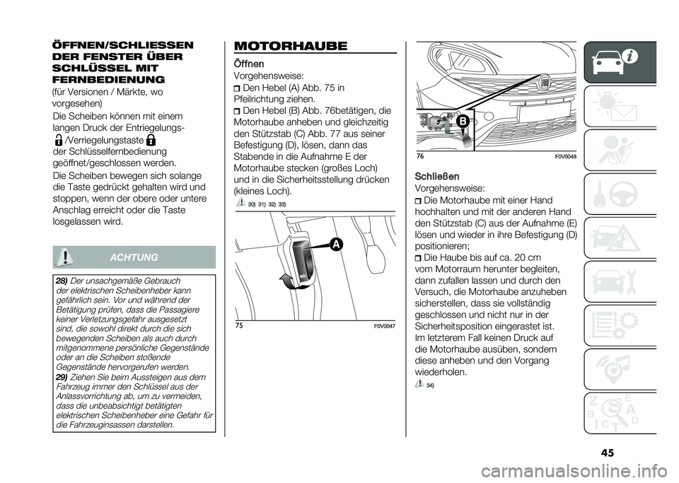 FIAT DOBLO COMBI 2021  Betriebsanleitung (in German) �����	 �� ��	���	� ��"���	� ��� �	���	�
�����	� ���� � ��	� �%�����	��	�����
�0
�B��	����	��	�����
���
��	
��	� �� ����
�
�	���	����	���