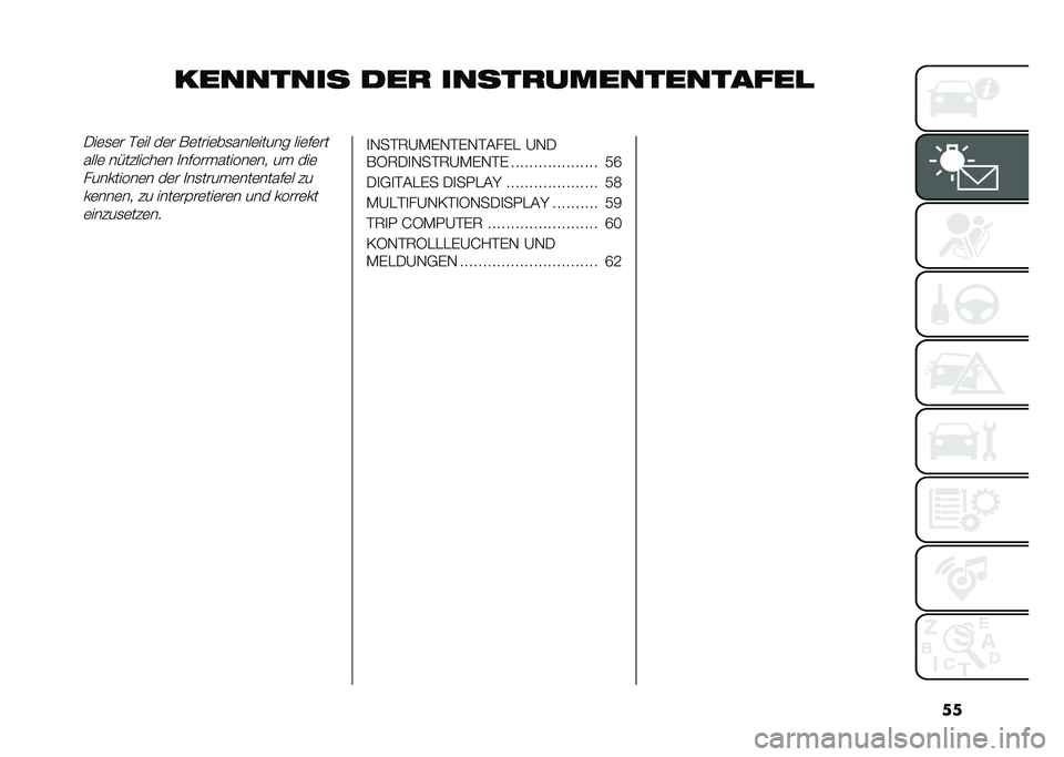 FIAT DOBLO COMBI 2021  Betriebsanleitung (in German) ��
�������� ���
 �����
������������
���	�
�	� �#�	�� ��	� �*�	����	��
����	����� ���	��	��
����	 ������� ��	� �
�����������	��