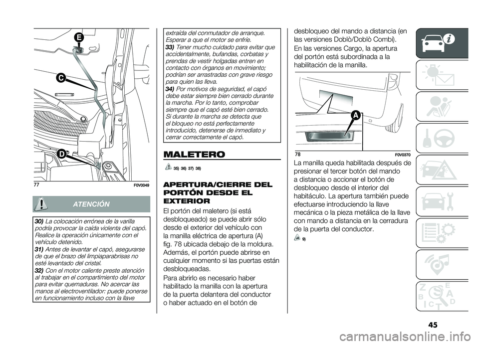 FIAT DOBLO COMBI 2019  Manual de Empleo y Cuidado (in Spanish) ��
����B�3�B�B�D�K
��������
���
��	 ������	��� � ���� ���	 �� ��	 ��	�����	
������	 �������	� ��	 ��	���	 ��������	 ��� ��	�� � �%��	