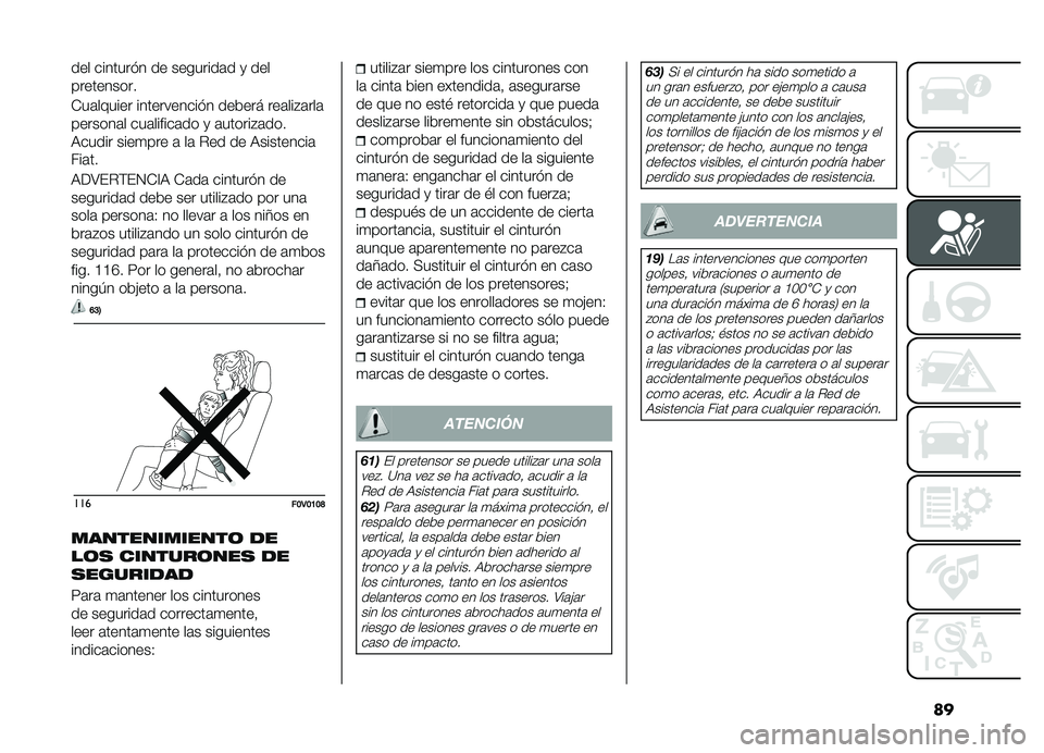 FIAT DOBLO COMBI 2019  Manual de Empleo y Cuidado (in Spanish) ��
��� ������� � �� ��������	� �
 ���
����������
�-��	������ ����������� � ������ ���	���#�	���	
�������	� ���	������	��