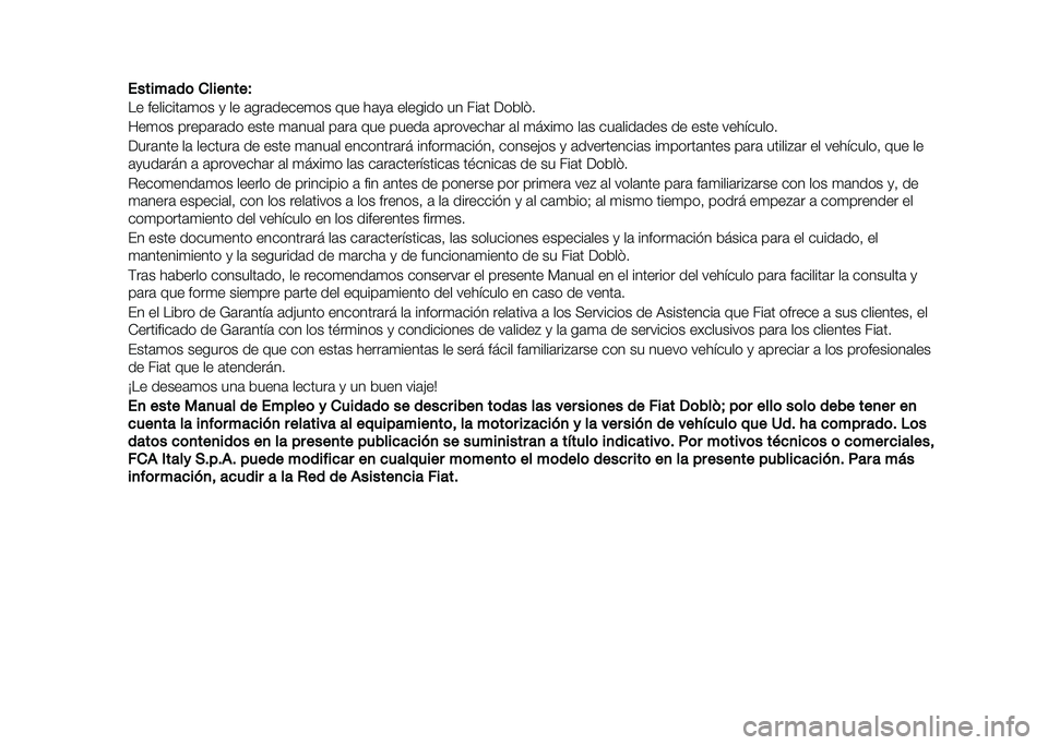 FIAT DOBLO COMBI 2021  Manual de Empleo y Cuidado (in Spanish) 