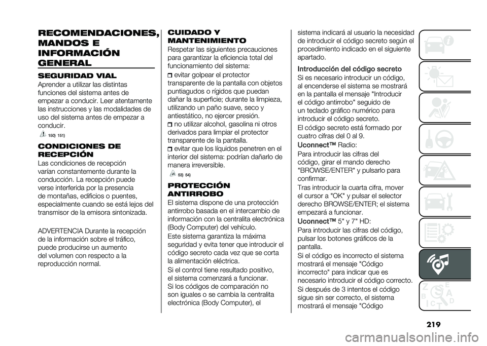 FIAT DOBLO COMBI 2021  Manual de Empleo y Cuidado (in Spanish) �������	��������	���
�N
�����	�
 �
����	�������
�������
�
�������� ����
�,������� �	 ������#�	� ��	� ��������	�
��������
