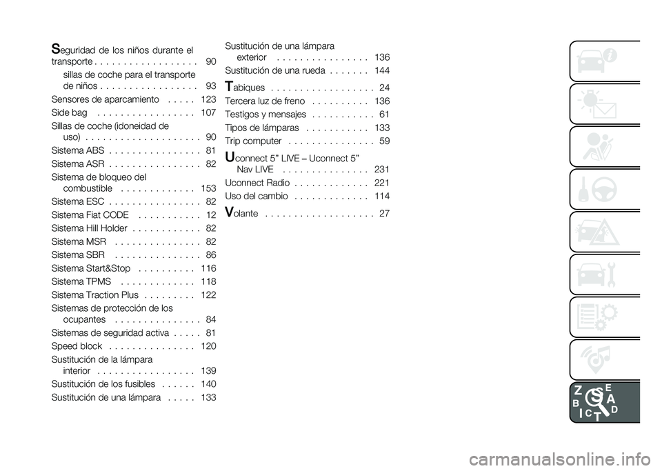 FIAT DOBLO COMBI 2021  Manual de Empleo y Cuidado (in Spanish) �)
�������	� �� ��� ���;�� ����	��� ��
���	������� � � � � � � � � � � � � � � � � � � �6�:
�����	� �� ����� ��	��	 �� ���	����